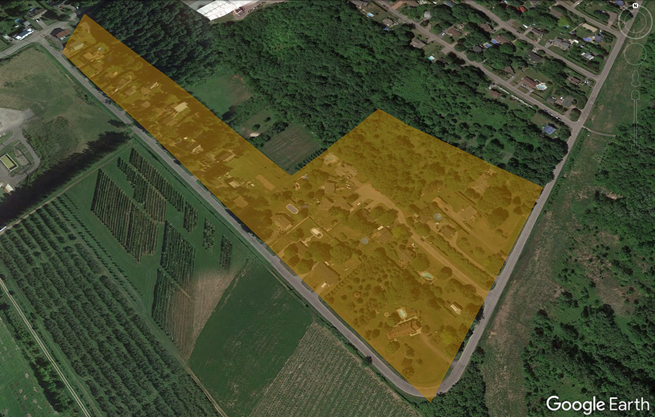 Carte du secteur ciblé par l'avis